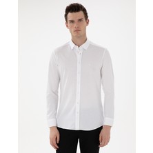 Pierre Cardin Erkek Beyaz Slim Fit Uzun Kollu Gömlek 50301749-VR013
