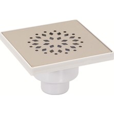 GGAMA Gama 15x15 Kare Yer Süzgeci Alttan Çıkışlı 50'lik Gider