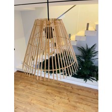 Mady Aksesuar Bambu Avize 35  cm   -Iskandinav Bohem ,özel Tasarım Aydınlatma-Mutfak,antre,salon,ofis