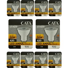 Avarson (10 adet) Cata 8W (50W) 6500K (Beyaz Işık) GU10 DUYLU LED Spot Ampul