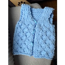 Puffy Peluş Bebek Yelek - Bebe Mavisi