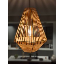 Mady Aksesuar Bambu Avize 30  cm  -Iskandinav Bohem ,özel Tasarım Aydınlatma-Salon,mutfak.ofis