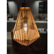 Mady Aksesuar Bambu Avize 30  cm  -Iskandinav Bohem ,özel Tasarım Aydınlatma-Salon,mutfak.ofis