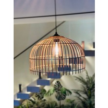 Mady Aksesuar Bambu Avize 40  cm  -Iskandinac Bohem ,özel Tasarım Aydınlatma-Salon,mutfak.ofis