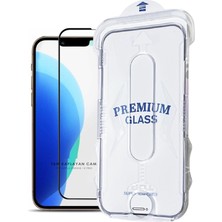 Evax (Magıcbox Tam) iPhone 13 Pro Uyumlu Kolay Kurulum Aparatlı Magic Box Tam Kaplayan Cam Ekran Koruyucu