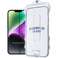 Evax (Magıcbox Tam) iPhone 14 Uyumlu Kolay Kurulum Aparatlı Magic Box Tam Kaplayan Cam Ekran Koruyucu