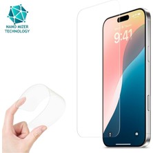 Evax (Esnek Nano Cam) iPhone 16 Plus Uyumlu Ultra Ince Darbe Korumalı Esnek Nano Mizer Ekran Koruyucu