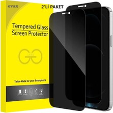 Evax (2'li Guard Hayalet) Iphone 12 Pro Max Uyumlu Hayalet Tam Kaplayan Guard Serisi Cam Ekran Koruyucu