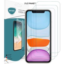 Evax 3'lü Paket iPhone 11 Uyumlu Temperli Hd+ Cam Ekran Koruyucu (3'lü Paket)