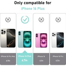 Evax (2 Cam + 1 Kılıf) iPhone 16 Plus Uyumlu 1 Şeffaf Silikon Kılıf + 2 Cam Ekran Koruyucu