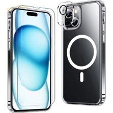 Evax (3'ü 1 Arada) iPhone 14 Uyumlu 1 Magsafe Kılıf + 1 Ekran Koruyucu + 1 Kamera Lens Koruyucu