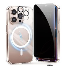 Evax (Hy+Mg+Lens) iPhone 16 Pro Uyumlu 1 Hayalet Ekran Koruyucu + 1 Magsafe Kılıf + 1 Kamera Koruyucu
