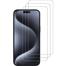 Evax 3'lü Paket iPhone 15 Pro Max Uyumlu Temperli Hd+ Cam Ekran Koruyucu (3'lü Paket)