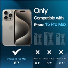 Evax 3'lü Paket iPhone 15 Pro Max Uyumlu Temperli Hd+ Cam Ekran Koruyucu (3'lü Paket)