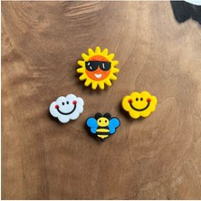 Jibbitz Terlik Süsü 4 Lü Set Güneş ,bulut ,arı