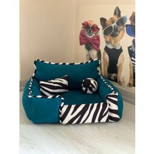 Mady Aksesuar Kedi Köpek Yatağı Sünger Kılıflı Fermuarlı 50x50x17 cm