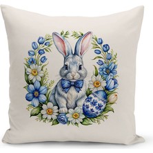 Bertille Home Ilkbahar Serisi Çift Tarafı Dijital Baskılı Kırlent Kılıfı (Spring Easter Paskalya Cushion Cover)