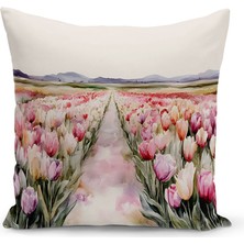 Bertille Home Ilkbahar Serisi Çift Tarafı Dijital Baskılı Kırlent Kılıfı (Spring Easter Paskalya Cushion Cover)