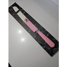 Diamond Line Çelik Özel Tasarım Pembe Desenli Ekmek ve Pasta Bıçağı