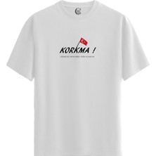 Color Luxe Korkma! - Pamuklu Kadın Beyaz Tişört - Premium Quality