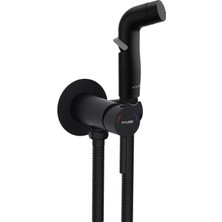 Fause Ankastre Spiralli Taharetmatik Taharet Seti Sıcak Soğuk Siyah SET101-3B