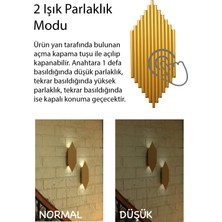 Pilli Modern Dekoratif Duvar Aydınlatması Aplik Gece Lambası 2'li Set