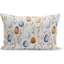 Ilkbahar Serisi Çift Tarafı Dijital Baskılı Kırlent Kılıfı (Spring Easter Paskalya Cushion Cover)