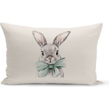 Ilkbahar Serisi Çift Tarafı Dijital Baskılı Kırlent Kılıfı (Spring Easter Paskalya Cushion Cover)