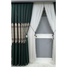 1-3 Sık Pile Pano Fon Perde, Platin Model Tek Kanat Fon Perde, Braçol Hediyeli