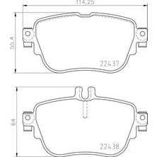 Fren Balatası Arka Mercedes C257 W213 S213 C238 A238