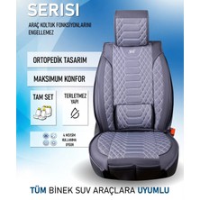 Dacia Sandero Stepway Yarı Deri Oto Koltuk Kılıfı Cepli 5li Tam Set
