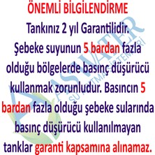 As Water Su Arıtma Cihazı Çelik Su Tankı 3.2 Galon 12 lt Tank