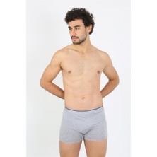 Moda Serdem Erkek Büyük Beden Pamuklu Likralı Boxer Gri 40134
