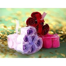 Ozcmax Kalp Kutulu Gül Şeklinde Sabun