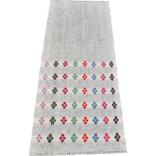 Kilim Antik El Dokuma Pamuklu Yün Toroslar Adana Yörük Kilimi 0070 - Yeni - Çok Renkli