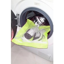 Ozcmax Sarı- Fermuarlı - Hassas Çamaşır Terlik Ayakkabı Yıkama Filesi Büyük Boy