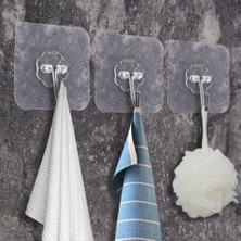 Ozcmax Ultra Güçlü Yapışkanlı 10 Lu Şeffaf Askı