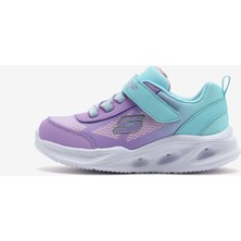 Skechers Skechers Sola Glow - Ombre Deluxe Küçük Kız Çocuk Turkuaz/Lavanta Işıklı Spor Ayakkabı 303714N Tqlv