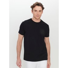 Altınyıldız Classics Bisiklet Yaka Baskılı Siyah Erkek T-Shirt ACE091252074_SYH