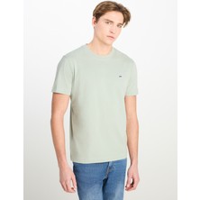 Lee Bisiklet Yaka Mint Erkek T-Shirt ML60UFQ303 Regular Fit Patch Logo