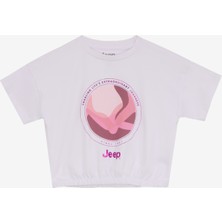 Jeep Baskılı Beyaz Kız Çocuk T-Shirt J5SG-TST7519
