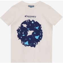 Discovery Expedition Baskılı Kırık Beyaz Erkek Çocuk T-Shirt D5SB-TST3267