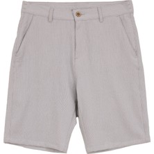 Gri Erkek Basic Çizgili Şort J5SM-SHT7248