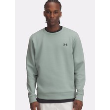 Under Armour 1389351-348 Unstoppable Flc Crew Yuvarlak Yaka Fitted Yeşil Erkek Sweatshirt Düz Desen