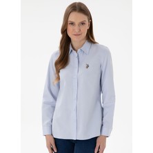 U.s. Polo Assn. Slim Fit Gömlek Yaka Açık Indigo Kadın Gömlek WOXCOLOR025Y