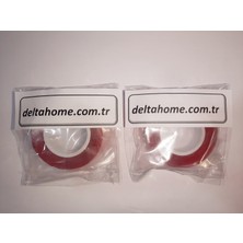 Deltahome 2 Adet Süper Güçlü Çift Taraflı Bant 1 x 18MMX2M ve 1 x 40MMX1M Kalınlık 1mm