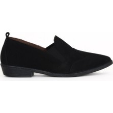 Bueno Shoes Siyah Nubuk Kadın Az Topuklu Ayakkabı 01WD3606 01WD3606