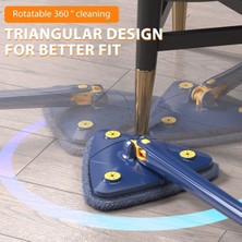 Kendinden Sıkmalı Üçgen Mop Cam Duvar Yer Silebilen Yedek Mikrofiber Bezli Paspas