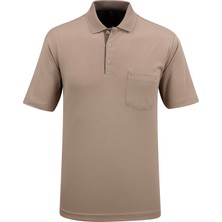 Çizgi Triko Erkek Polo Yaka Garnili Cepli Klasik Kalıp Tişört - 5115