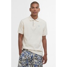 Barbour Tartan Pique Polo Yaka WH52 Antique White